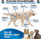 Omega 3 Fish Oil for Dogs - Better Than Salmon Oil - Dog Fish Oil Supplement to Reduce Shedding & Itching - Supports Joints, Brain, and Heart Health - Skin and Coat Supplement - Liquid Fish Oil