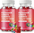 Potassium Citrate Gummies 1500mg, Potassium Supplement for Women & Men, Support Leg Cramps & Muscle Health, Vegan, Mixed Berry Flavor 120 Count