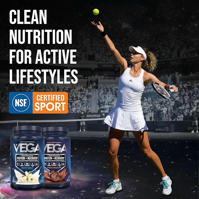 Vega Sport Premium Protein Powder + Recovery Bundle - Vanilla (20 servings) and Chocolate (19 servings) 30g Plant Based Protein, 5g BCAAs, Low Carb, Keto, Pea Protein for Women and Men