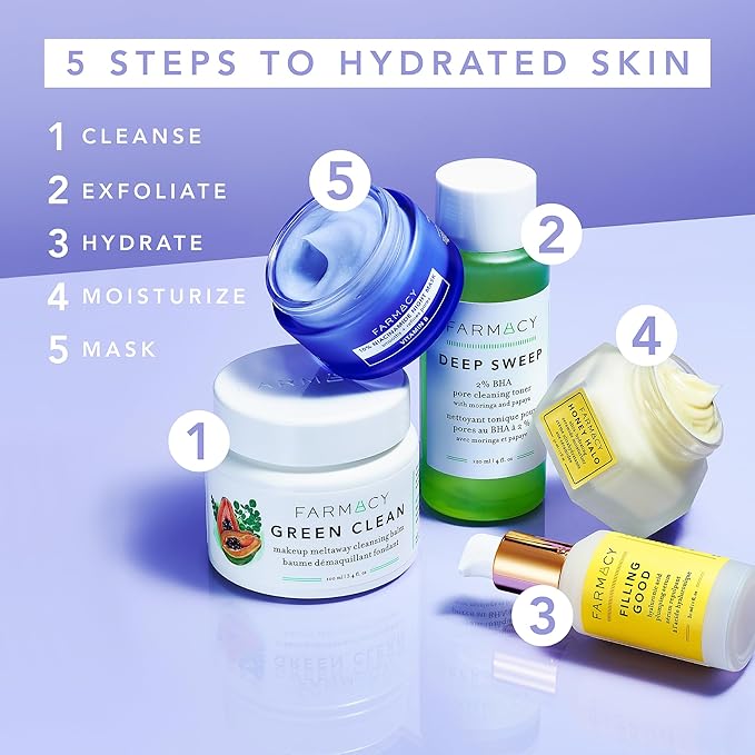 Farmacy Hyaluronic Acid Serum for Face - Filling Good Face Serum with Vegan Collagen Peptides - Helps Smooth Fine Lines + Wrinkles - Hydrating, Plumping + Anti Aging Skin Care (5ml)