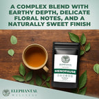 Elephantal Wellness Menopause Support Premium Herbal Tea for Women – Chaste Berry (Vitex), Black Cohosh, Red Clover & Valerian – Promotes Balance, Calm & Daily Comfort – Caffeine-Free Loose Leaf Tea, 2oz (20 Servings)