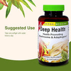 Herbs Etc. Deep Health - Daily Use Adaptogen Supplement - Aids Immune Health & Energy - with Reishi Mushroom - 120 Softgels (120 Servings)