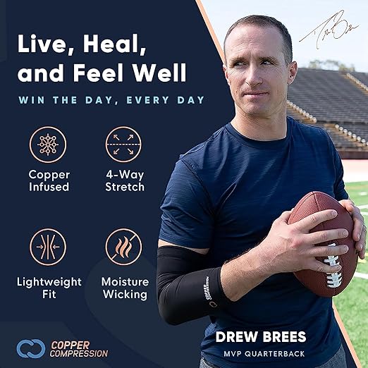 Copper Compression Arthritis Gloves | Fingerless Arthritis Carpal Tunnel Pain Relief for Men & Women | Hand Support Wrist Brace for Neuropathy, Rheumatoid, Tendonitis, Swelling, Crocheting, Typing (S)