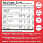 Llama Naturals Kids Multivitamin Gummies | Real Fruit, No Added Sugar Cane | Organic Vegan Toddler Whole Food Vitamins | Vitamin D, C & Beta Carotene Gummy Supplement | Strawberry 90 Ct (1-2 Months)