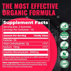 Natures Aid NSF Certified Creatine Gummy 5g - Creatine Monohydrate Gummies – Pre-Workout Energy & Muscle Growth Support for Men & Women | Watermelon Electrolyte Gummies (135 Count)