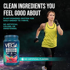 Vega Protein + Supergreens - 20g Plant-Based Protein, Berry, 26 Servings, Real Greens & Veggies, Vegan Keto, 0g Added Sugar, Non-GMO, Gluten Free, Dairy Free, 1.7lbs (Packaging May Vary)