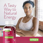 Viteey Beet Root Gummies 4000mg [from 80mg of 50:1 Extract] with Tart Cherry - for Healthy Blood Pressure Support - Vegan, Gelatin Free, Gluten Free-Tasty Chewable Berry Beet Flavored Gummy-60 Count