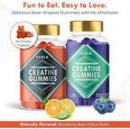 Creatine Monohydrate with L-Carnitine, Beta-Alanine, BCAAs - Enhance Performance and Recovery with Creatine Gummies and Pre Workout for Fitness and Atheletes - 5000mg Per Serving
