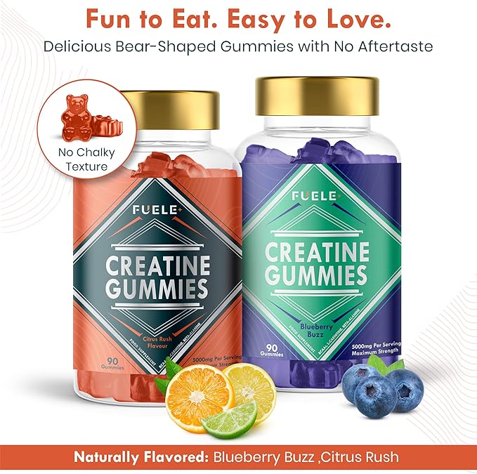 Creatine Monohydrate with L-Carnitine, Beta-Alanine, BCAAs - Enhance Performance and Recovery with Creatine Gummies and Pre Workout for Fitness and Atheletes - 5000mg Per Serving