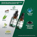 GuruNanda Gutcleanse 2-Step Kit - Dietary Supplement to Help with Digestion - Blend of Fulvic Acid, Wormwood, Clove & Neem Extract, 2x1 FlOz