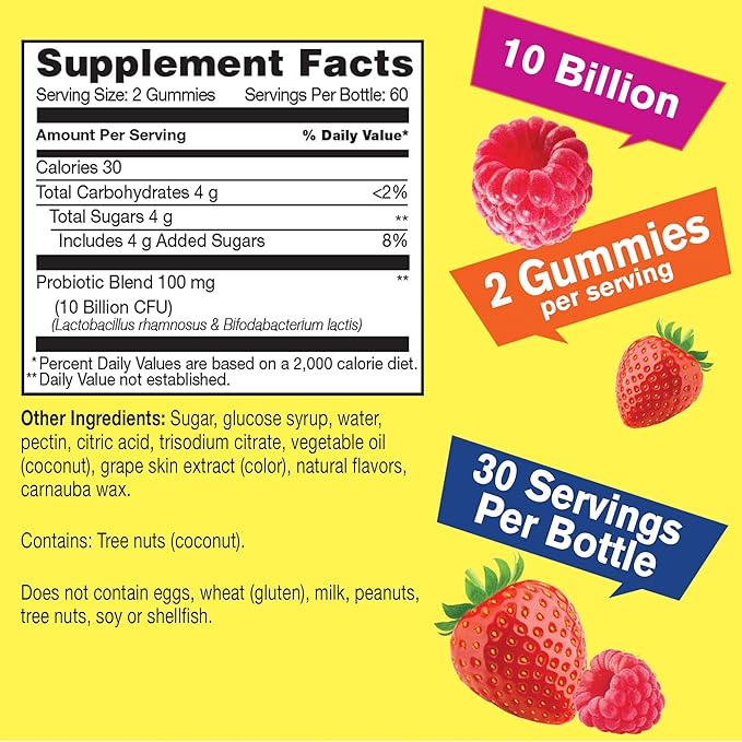 WellYeah Probiotics for Women Gummies - 10 Billion CFU - for Digestive Support, Gut Health, and Feminine Health Support - Natural Sourced Flavors - Vegan, Delayed Release Womens Probiotic - 60 Gummies