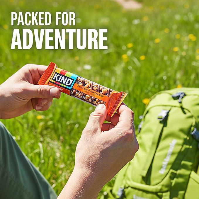 KIND Nut Bars, Dark Chocolate Nuts & Sea Salt, Peanut Butter Dark Chocolate, Gluten Free, Low Sugar, 6-7g Protein, 24 Count