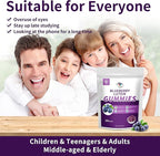 Hudetex Blueberry Lutein Gummies with 120 Count - 2 Month Supply, Eye Health Support Supplement for Kids and Adult, Contains Blueberry Juice (30 mg/Gummy) & Lutein (20 mg/Gummy)