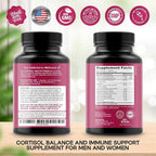 Cortisol Manager Supplement and Balance Mood with Ashwagandha & L-Tyrosine, 120 Capsules, Helps Maintain Healthy Energy Levels and Stress Relief, Fatigue Reducer Pills