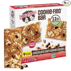 Lenny & Larry's Cookie-fied Bar – Chocolate Chip Cookie Dough Vegan Protein Bars 9x45g – Healthy Snacks with 12g Plant Protein & 5g Fiber – Gluten-Free Power Bar, Non-GMO & Vegan