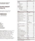 TRU Supplements Plant Based Protein Powder, BCAA, EAA, 20g Vegan Brown Rice & Pea Protein, 100 Calories, 27 Vitamins, No Artificial Flavors 25 Servings (Strawberry Cream)