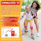 Kids Calcium Gummies with Vitamin D3 K2 - Calcium Citrate with Magnesium, Zinc, Omega-3 and Probiotics for Kids Bone Health, Digestive & Development Support - Sugar Free Gummies, Non-GMO, Vegan