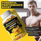 Creatine Monohydrate Gummies - 3g serving, Sugar free, 90 Count, Electric Lemonade flavored Creatine Gummies for Men & Women, Gluten Free, Non Bloating - Vegan, Halal, Kosher. (90 Units, Lemonade)
