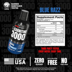 ProSupps L-Carnitine Liquid 3000, Stimulant-Free Liquid Shots for Men & Women - Clean Workout Drink for Energy, Performance & Muscle Recovery - No Sugar, No Carbs - 31 Servings, Blue Razz