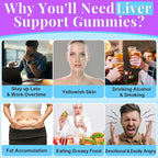 3000mg Liver Detox Repair & Cleanse Gummies | Milk Thistle 2000mg with Turmeric Dandelion Root & Artichoke for Liver Detox, Liver Support & Renew, Antioxidant, Gut, Skin - Fruit Flavor, 60 Gummies
