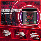 zipvit Creatine Monohydrate Gummies (5g) – Pre-Workout Energy & Muscle Growth Support for Men & Women | Strawberry Electrolyte Gummies (135 Count)