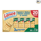 Lance Sandwich Crackers, Captain's Wafers Cream Cheese and Chives, 20 Packs, 6 Sandwiches Each