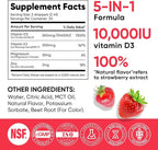 Venture Pal 5-in-1 Vitamin D3 10000 IU & K2 as MK-7 200mcg with Magnesium, MCT Oil, Zinc, Sugar-Free Vitamin D Liquid |Maximum Absorption for Bone, Mood & Immune Health - 2 FL OZ, 67 Days