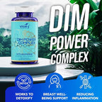 4-in-1 DIM Potent Complex 300mg - Estrogen Balance and Metabolism, Energy & Menopause Support Supplement with Bioperine (x4), Calcium and Broccoli Extract - for Women and Men 30 Servings