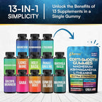 Corti-Smooth Cortisol Support Gummies with Magnesium, L-Theanine, Ashwagandha, Phosphatidylserine, Bacopa Monnieri, Lions Mane, Ginkgo Biloba, Valerian Root (60 Gummies - Mixed Berry Flavor)