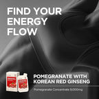 JUNG KWAN JANG Pomegranate with Korean Red Ginseng - Vegan Red Panax Ginseng Liquid Energy Drink with Natural Sweetness from Agave & Grape Extracts - No Caffeine, Non-GMO (20 Pouches, 1.69 fl oz)