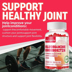 Nutravita Glucosamine Chondroitin Gummies with MSM & Elderberry Extra Strength - Joint Support, Antioxidant Immune Support Supplement for Adults, Men & Women.120 Strawberry Chews
