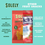 SOLELY - Organic Mango Whole Fruit Gummies Variety Pack (6 Boxes, 5 Flavors, 5 Individual Bags per Box) -Real Fresh Fruit -Healthy Snacks for Adults & Kids -Non GMO,Vegan Snacks,Shelf Stable- 20 Bags (3.5 oz)