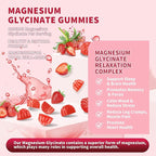 120 CT Magnesium Glycinate Gummies 1000 mg for Women and Men, Magnesium Malate & Taurate Supplements for Sleep, Body Support and Relaxation, Sugar Free, Vegan, Strawberry Flavor