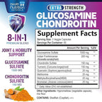 Glucosamine Chondroitin MSM Complex - 3X Strength Joint Support Supplement with Glucosamine Sulfate, Turmeric, Boswellia - For Cartilage, Mobility & Flexibility - Bottled in USA, 180 Capsules