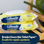 Cottonelle Summer Fresh Scented Flushable Wipes, 8 Flip-Top Packs, 42 Wet Wipes per Pack