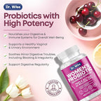 Dr. Wise Women’s Probiotic 50 Billion CFU – 60 Veggie Capsules | Vaginal Health & Digestive Support | 5 Targeted Strains Including L. Reuteri & Rhamnosus | Shelf Stable, Non-GMO & Gluten-Free
