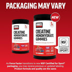 Force Factor Creatine Monohydrate Gummies, NSF Certified, 5g Dose for Men & Women to Support Muscle, Strength, Recovery, Cognitive Health & Memory, Mixed Berry, 150 Gummies