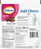 Caltrate Soft Chews 600 Plus D3 Calcium Vitamin D Supplement, Chocolate Truffle - 60 Count(Packaging May Vary)