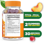 Lifeable Calcium with Vitamin D3 Gummies | Calcium 500 mg D3 1000 IU | Great Tasting Bone Strength Supplements | for Bone Health | Calcium Gummies for Women, Men | 60 Gummies