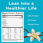 GNC Lean Shake 25 Protein Shake, Clinically Proven Weight Management, Meal Replacement, 25g Protein with Zero Added Sugar, Ready To Drink, Vanilla Bean, Pack of 12