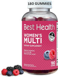 Women’s Multivitamin Gummies, Multivitamin for Women with Biotin, Folic Acid, Vitamins A,C,D,E,Natural Mixed Berry Flavor (180ct)
