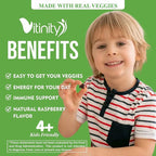 VITINITY Super Greens Multivitamin Gummies | Made with 30 Real Superfood Veggies, Herbs, Fruit for Adults & Kids to Boost Immunity, Skin & Gut Health | Non-GMO, Gluten-Free & Sugar-Free 60-Day Supply