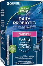 Nature's Way Fortify Daily Probiotic for Women, 30 Billion Live Cultures, 10 Strains, Prebiotics and Probiotics for Women, Supports Digestive and Immune Health* No Refrigeration Required, 30 Capsules