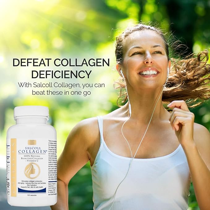 Salcoll Premium Marine Collagen Capsules, 120 Count, Fish Collagen Supplement for Joint Support, Skin, Hair & Nails