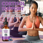 Cortisol Supplements for Women and Men with Magnesium, Ashwagandha, L-Theanine, 10 in 1 Cortisol Detox Manager Reducer, Hormone Balance Liquid Drops - Mood, Focus, Sleep - Blueberry Flavor(2.02 fl.oz)