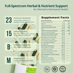 Hormone Balance for Women – PMS Support Supplement for Mood, Menstrual Cramp, Bloating, Hormone-Free Perimenopause & Menopause Support, Chasteberry, Black Cohosh, St. John’s Wort, 30 Daily Packets