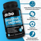 Digestive Enzymes Supplements Plant Based - Pancreatic & Proteolytic Super Digestion Enzyme Supplement Pills Aid for Bloating Relief for Women & Men - Lipase, Amylase, Bromelain, Protease & Cellulase