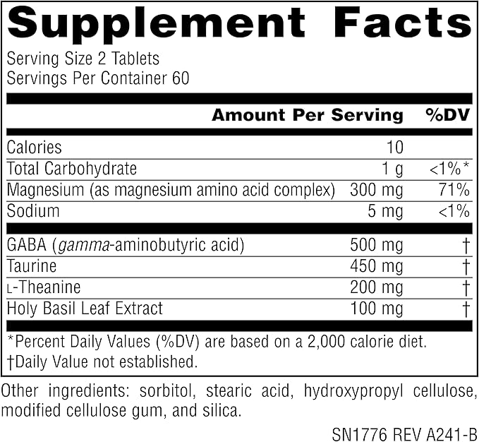 Source Naturals Serene Science L-Theanine with Magnesium and GABA - 120 Tablets