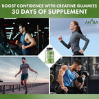 Creatine Monohydrate Gummies 5g per Serving, chewable, Vegan, Non-GMO, Sugar-Free, Soy-Free, Gluten-Free, Men & Women,More Strength & Recovery- Sour Apple Flavor, Made in USA