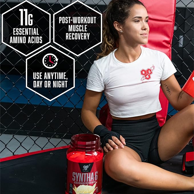 BSN SYNTHA-6 EDGE Protein Powder, Cookies n Cream Flavored Powder with Hydrolyzed Whey, Micellar Casein, for Muscle Gain, Low Sugar, 24g Protein, Cookies & Cream, 48 Servings, 4.23 Pound (Pack of 1)